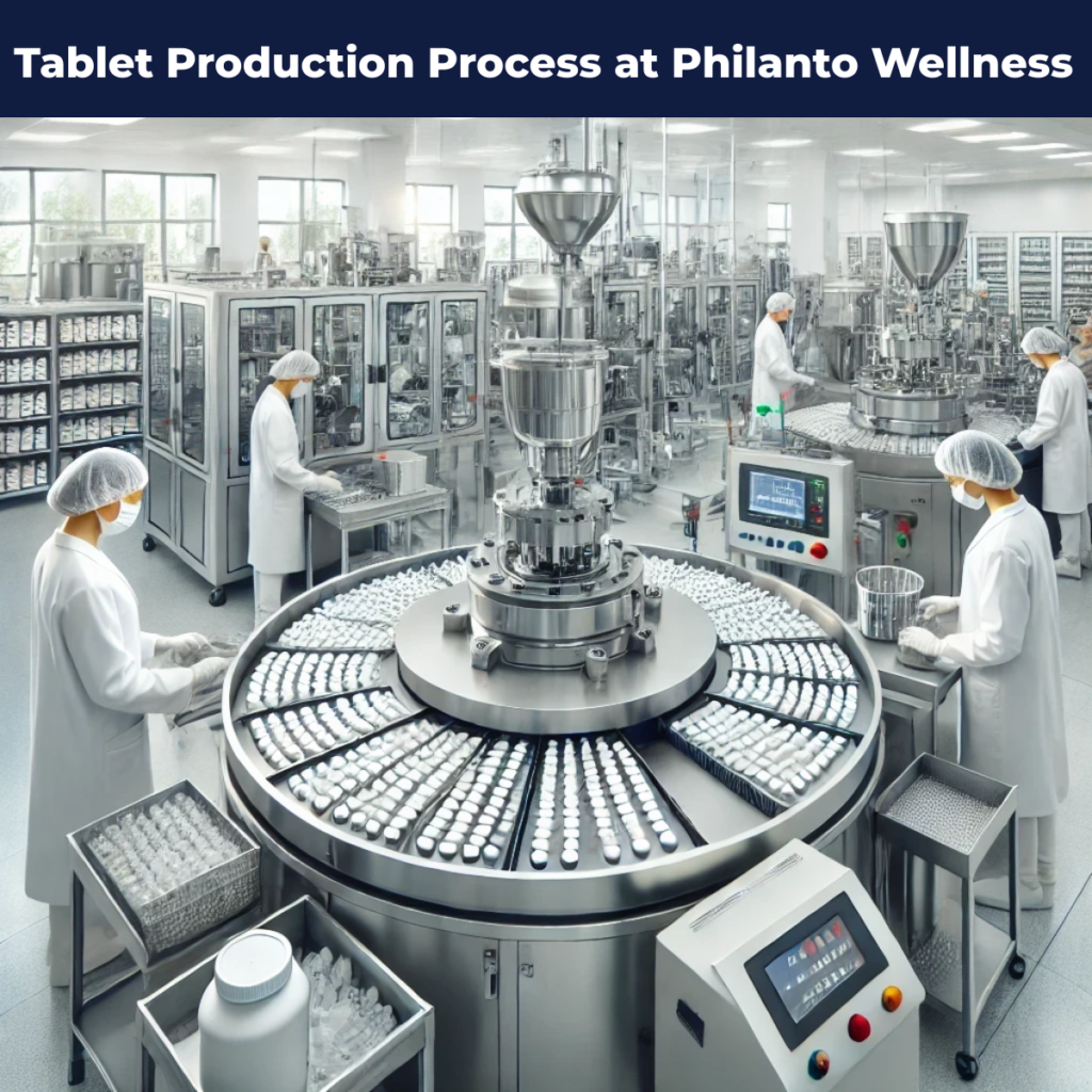 Tablet Production Process at Philanto Wellness